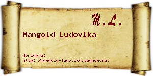 Mangold Ludovika névjegykártya